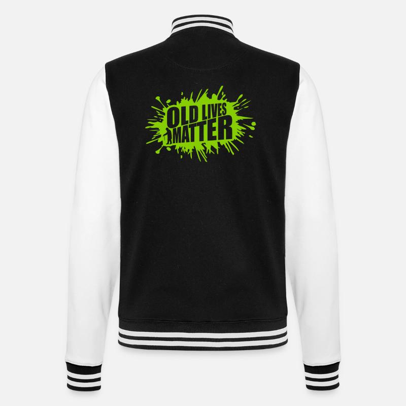 Citation Old Lives Matter - Veste Teddy - noir/blanc