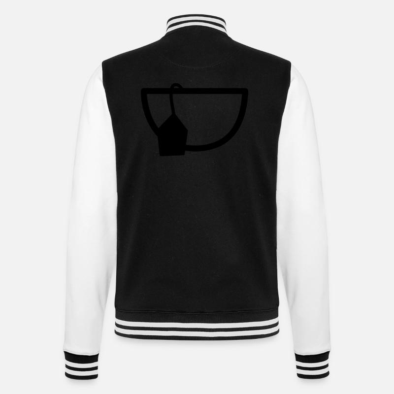 Tee - College-Sweatjacke - Schwarz/Weiß