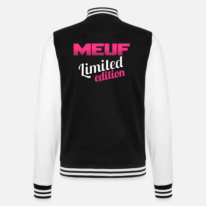 MEUF LIMITED EDITION - Veste Teddy - noir/blanc