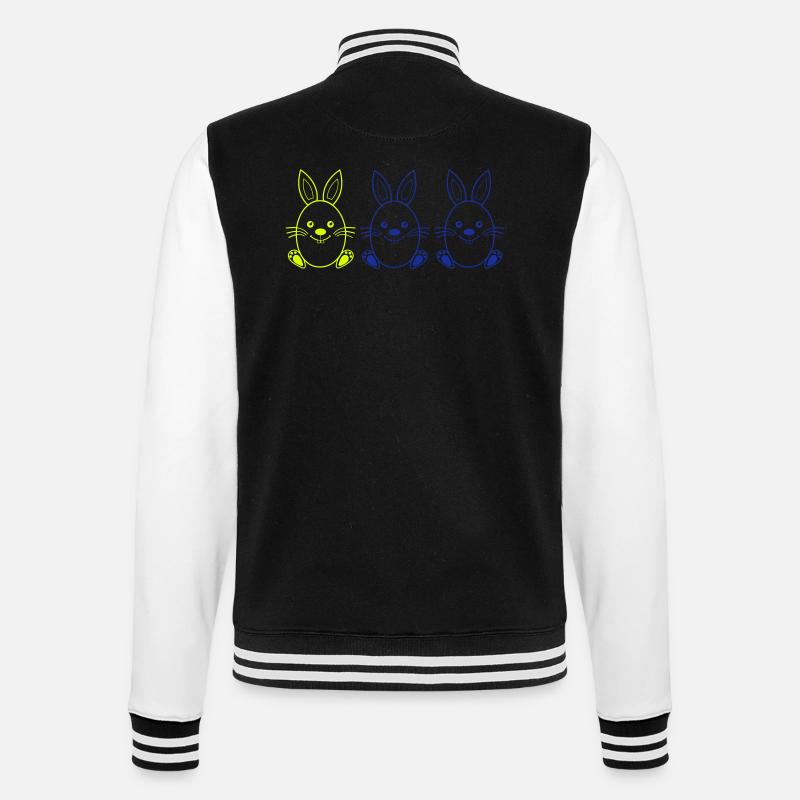 Easter Bunny 3 - College Sweat Jacket - black/white