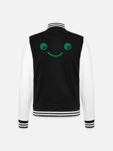 smileface - College-Sweatjacke - Schwarz/Weiß