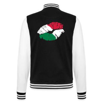 italian kiss - College Sweat Jacket - black/white - Back - Marisol (170cm)
