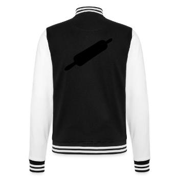 Bäcker Nudelholz - College-Sweatjacke - Schwarz/Weiß - Hinten - Marisol (170cm)
