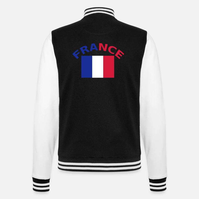 France, France, drapeau, drapeau - Veste Teddy - noir/blanc