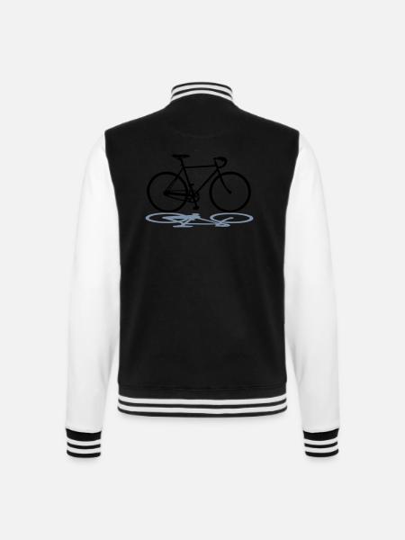 Rennrad - College-Sweatjacke - Schwarz/Weiß