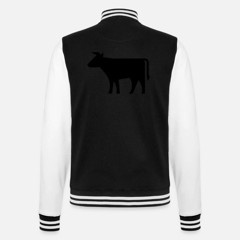 cow - College Sweat Jacket - black/white