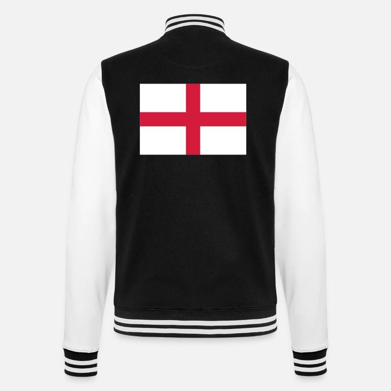 england flag - College-Sweatjacke - Schwarz/Weiß