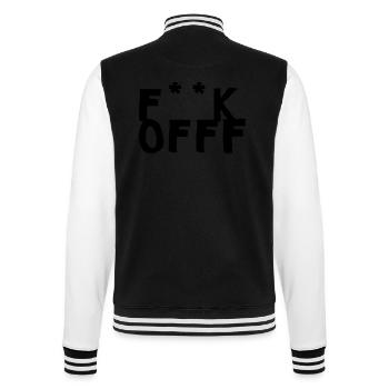 F**Off - College-Sweatjacke - Schwarz/Weiß - Hinten - Marisol (170cm)