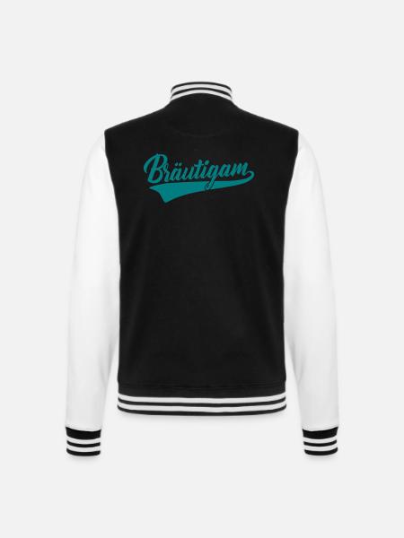 Bräutigam - Bachelor - Junggesellenabschied - JGA - College-Sweatjacke - Schwarz/Weiß