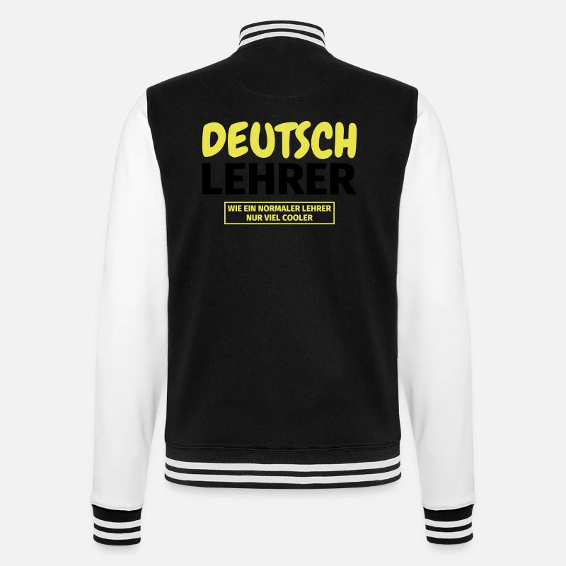 Deutschlehrer Geschenk - College-Sweatjacke - Schwarz/Weiß