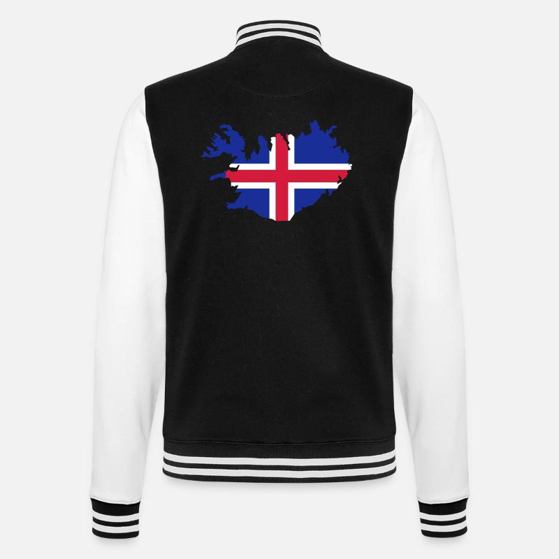 Island - College-Sweatjacke - Schwarz/Weiß