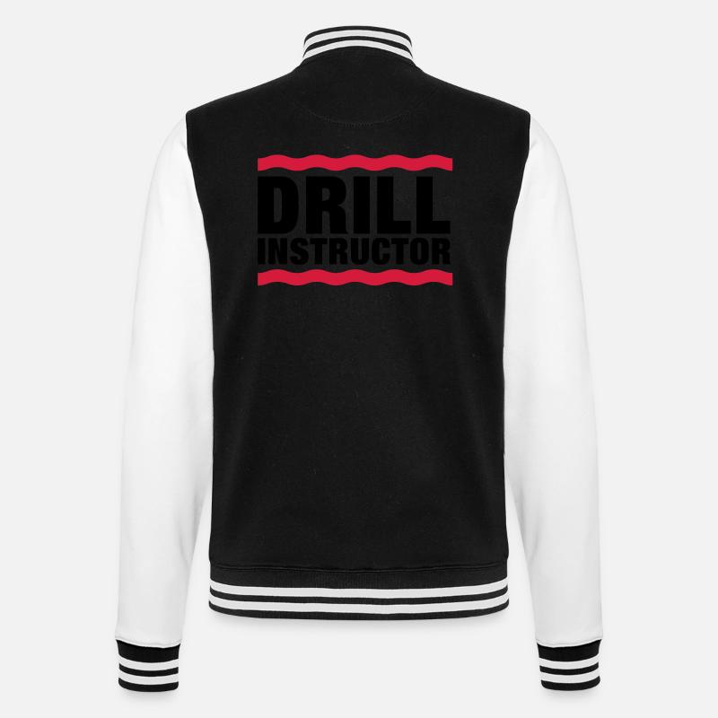 drill_instructor__f2 - Veste Teddy - noir/blanc