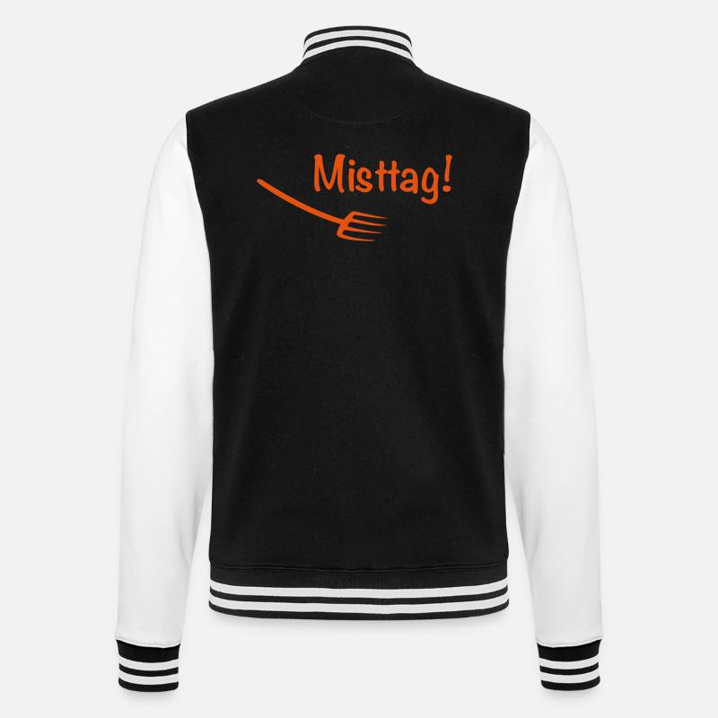 Pferd - College-Sweatjacke - Schwarz/Weiß
