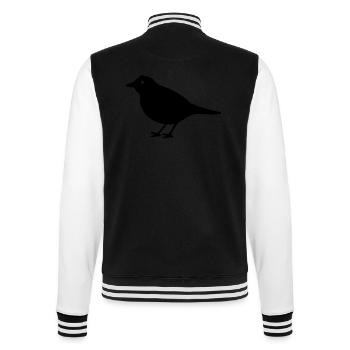 Vogel/Drossel - College-Sweatjacke - Schwarz/Weiß - Hinten - Marisol (170cm)