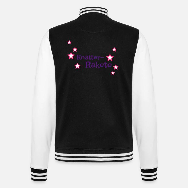 Knatter rocket with asterisks Windelpupser - College Sweat Jacket - black/white