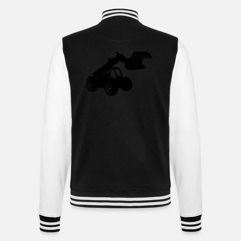 fork loader - College Sweat Jacket - black/white