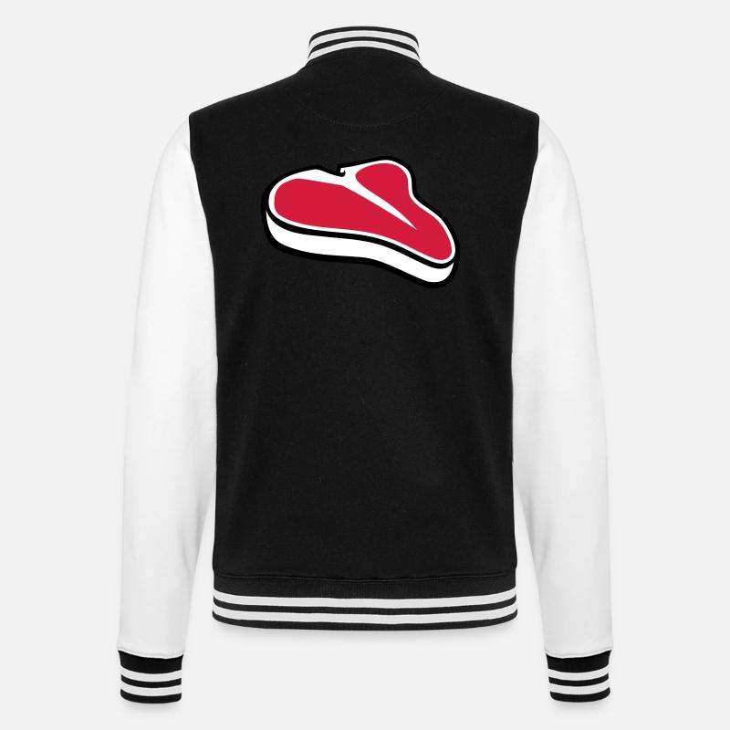 Steak - College-Sweatjacke - Schwarz/Weiß
