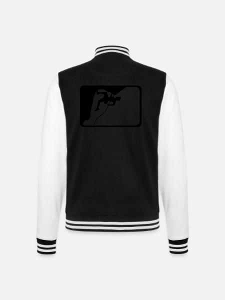climbing sports logo design - College Sweat Jacket - black/white