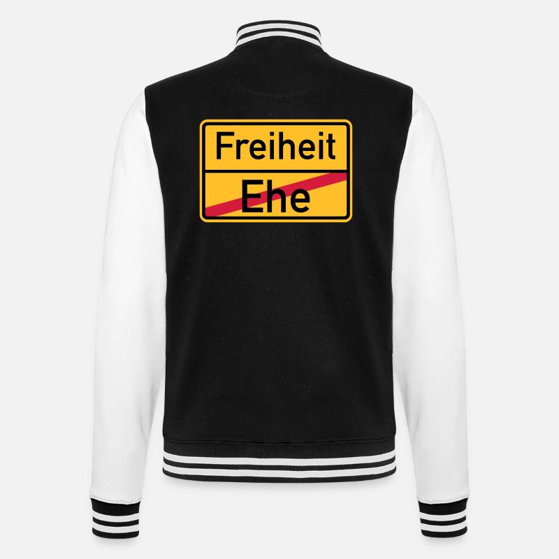 Scheidung - College-Sweatjacke - Schwarz/Weiß