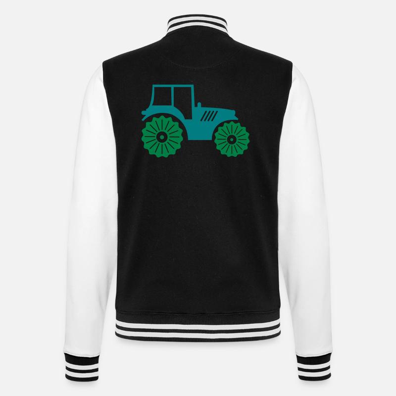 traktor_02 - College-Sweatjacke - Schwarz/Weiß