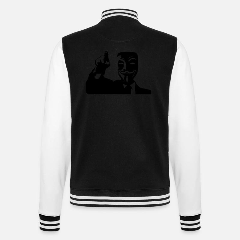 anonymous_01 - Veste Teddy - noir/blanc