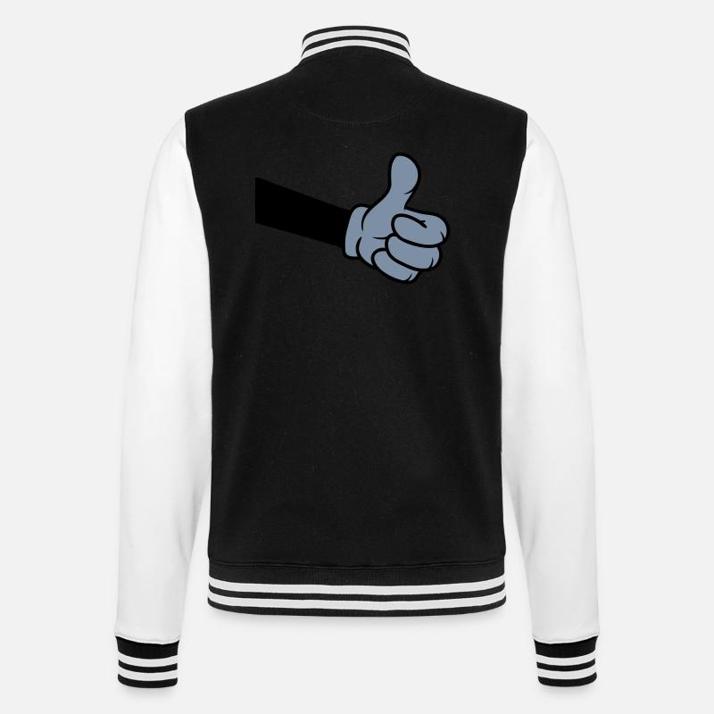 OK Comic Main Pouce - Veste Teddy - noir/blanc