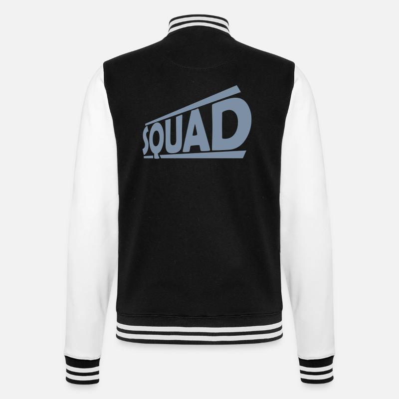 Logo Squad Team Design - Veste Teddy - noir/blanc