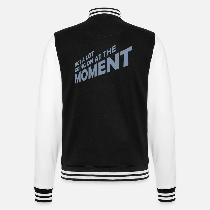 Not much going on - College-Sweatjacke - Schwarz/Weiß