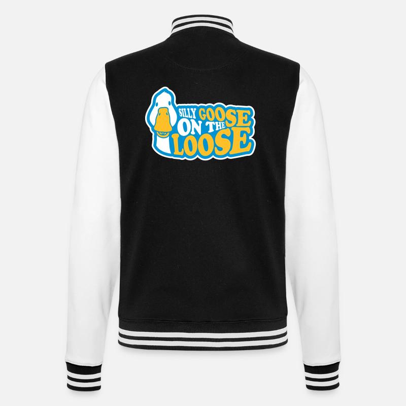 goose on the loose - College Sweat Jacket - black/white