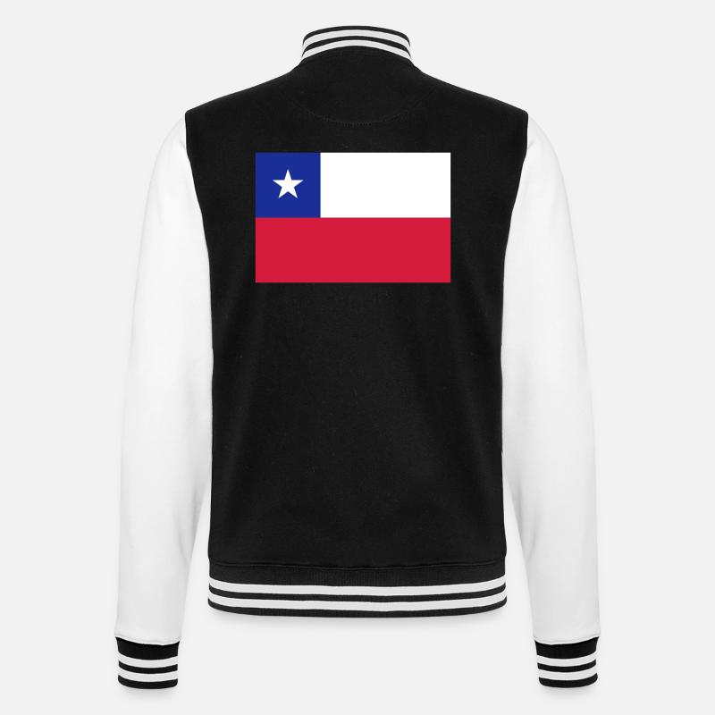 Chili flag / Drapeau Chili - Veste Teddy - noir/blanc