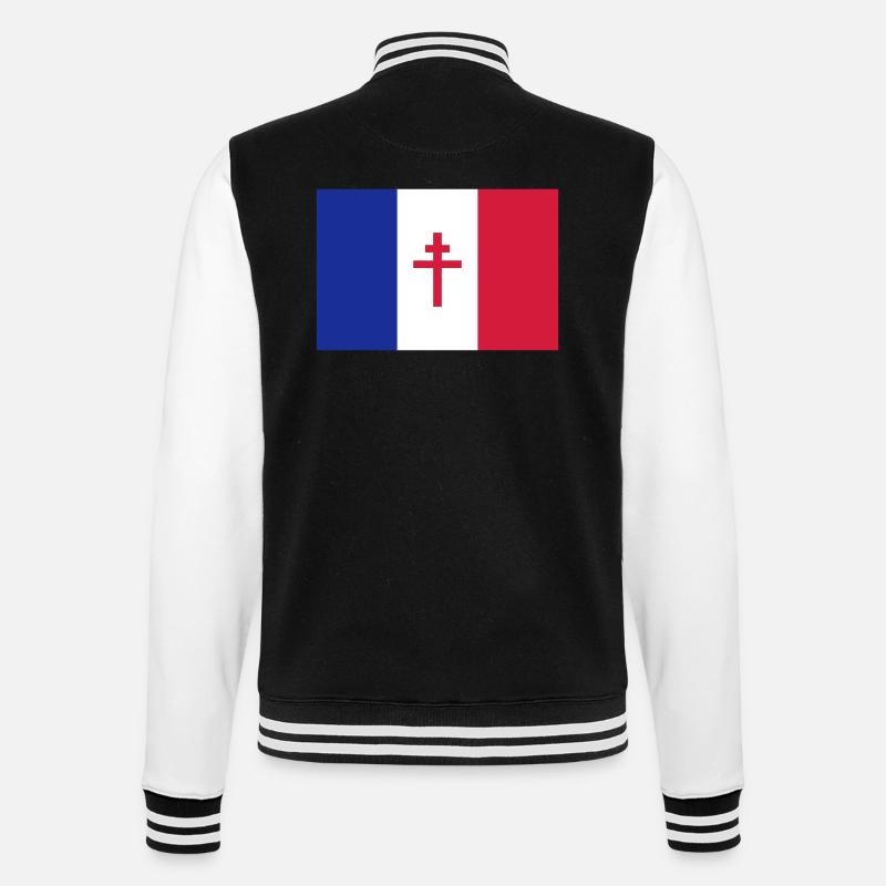 Drapeau de la FFL - Veste Teddy - noir/blanc