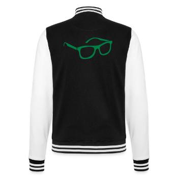 Brille - College-Sweatjacke - Schwarz/Weiß - Hinten - Marisol (170cm)