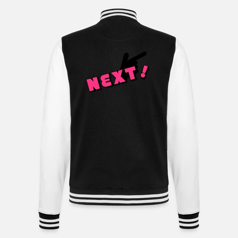 next man - College-Sweatjacke - Schwarz/Weiß
