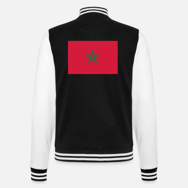 Drapeau du Maroc - Veste Teddy - noir/blanc
