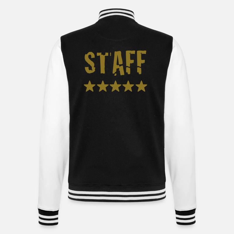 staff - College Sweat Jacket - black/white