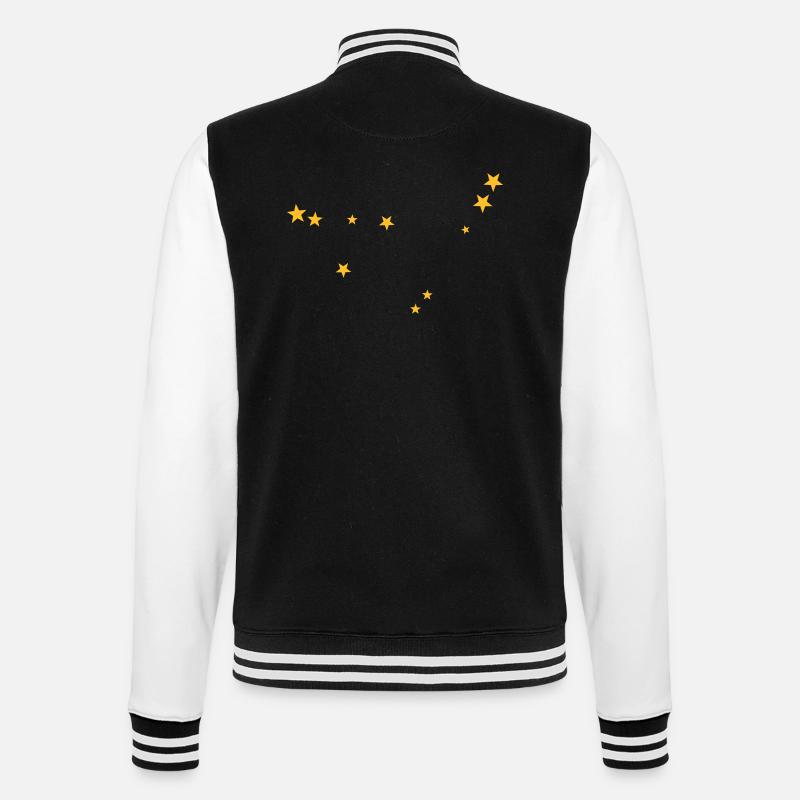 Steinbock Sternbild - College-Sweatjacke - Schwarz/Weiß