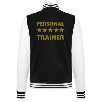 personal trainer - College Sweat Jacket - black/white - Back - Marisol (170cm)