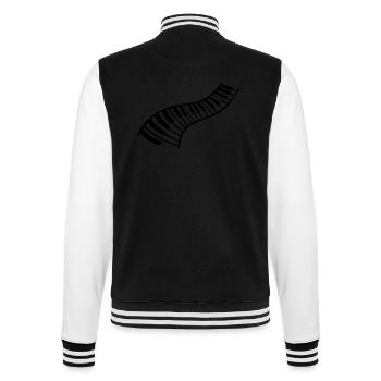 Klavier - College-Sweatjacke - Schwarz/Weiß - Hinten - Marisol (170cm)