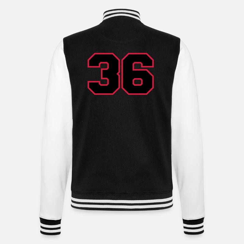 number36 - College-Sweatjacke - Schwarz/Weiß