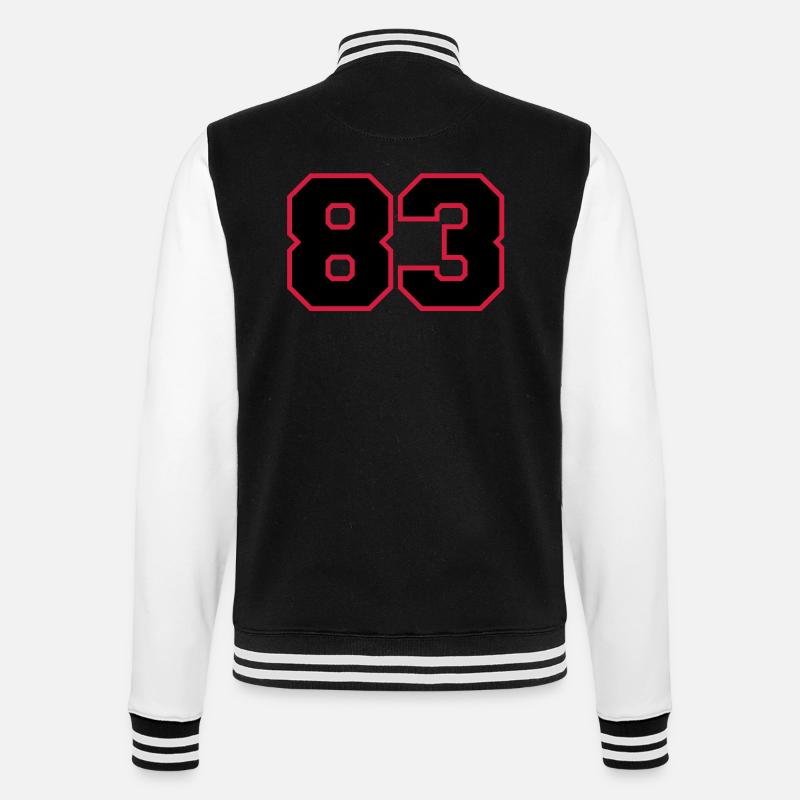 Number83 - College Sweat Jacket - black/white