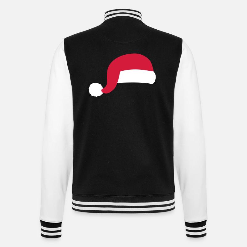 Santa hat - College Sweat Jacket - black/white