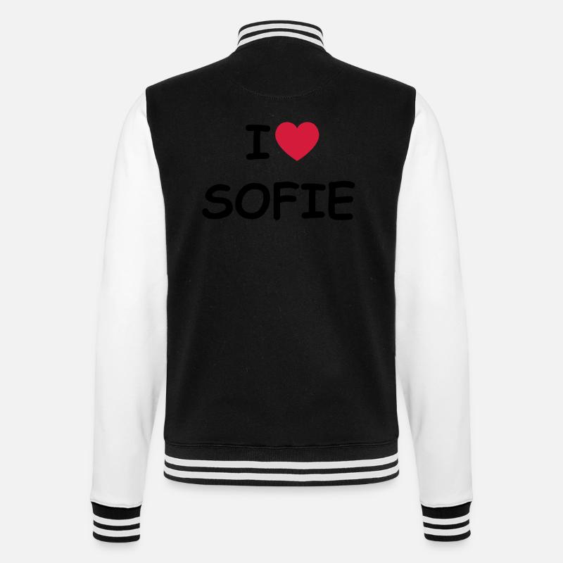 I love Sofie - College-Sweatjacke - Schwarz/Weiß