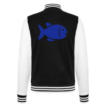 Fisch - College-Sweatjacke - Schwarz/Weiß - Hinten - Marisol (170cm)
