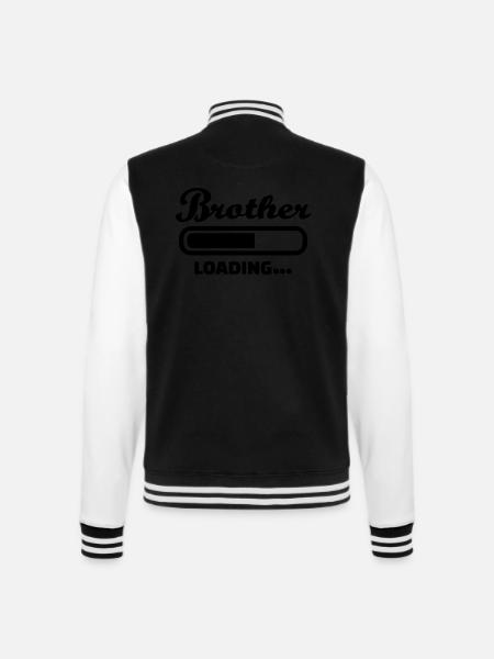 Bruder - College-Sweatjacke - Schwarz/Weiß