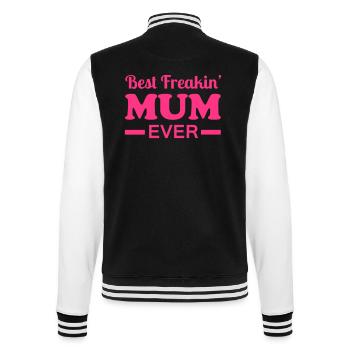 Mum - College Sweat Jacket - black/white - Back - Marisol (170cm)