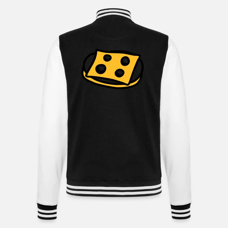Käsebrot - V2 - College-Sweatjacke - Schwarz/Weiß