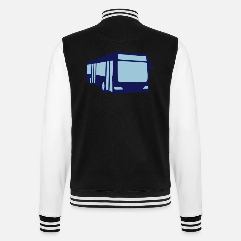 Bus - College-Sweatjacke - Schwarz/Weiß