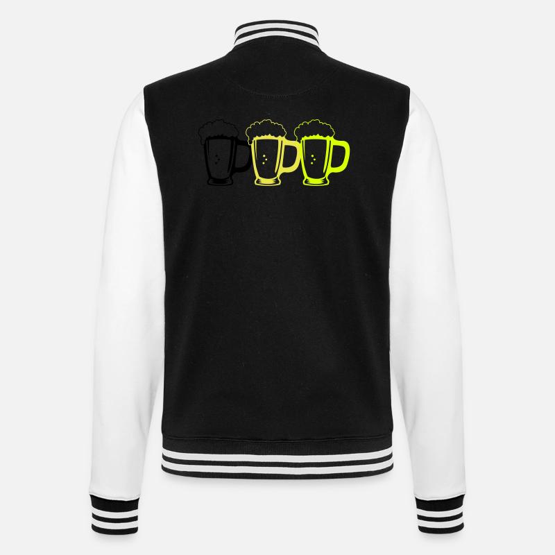 Biergläser - College-Sweatjacke - Schwarz/Weiß