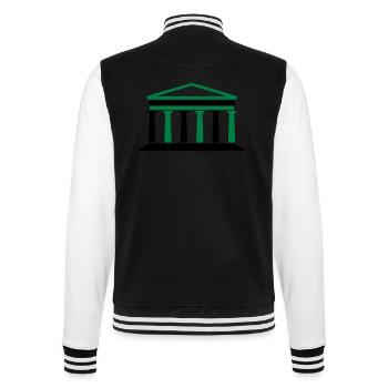Athens Building - College Sweat Jacket - black/white - Back - Marisol (170cm)