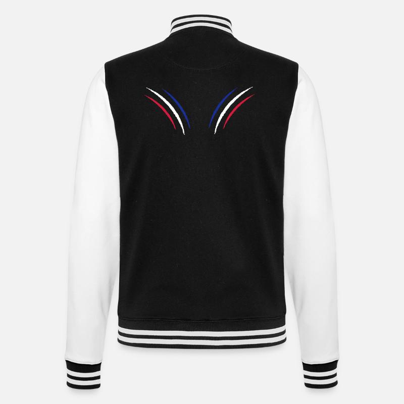 krallen frankreich 2 - College-Sweatjacke - Schwarz/Weiß